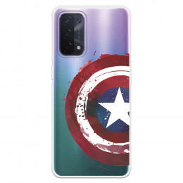 Funda para Oppo A74 5G Oficial de Marvel Capitán América Escudo Transparente - Marvel